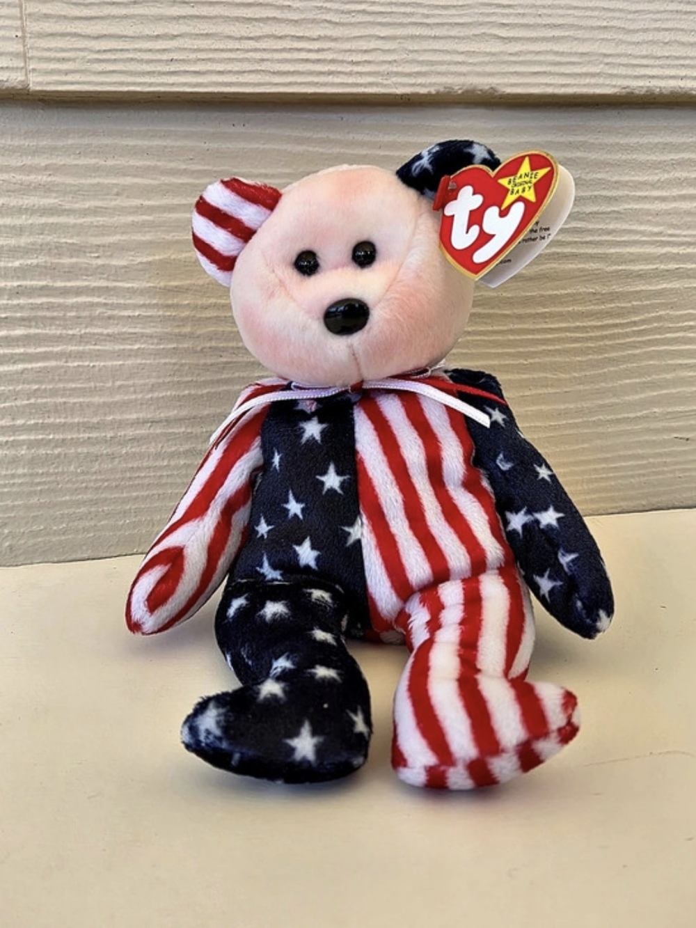 TY SPANGLE the Patriotic Plush Beanie Baby Bear NWT BUNDLE w other 3/$15 items